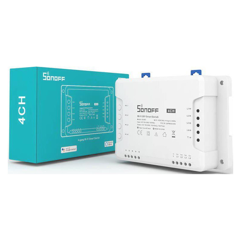 SONOFF sterownik 4-kanałowy 10A NO/NC/Beznapięciowy WiFi 4CHPROR3
