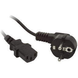 KABEL ZASILAJĄCY CEE 7/7 IEC 320 C13 1.8M WTYCZKA KĄTOWA Lanberg