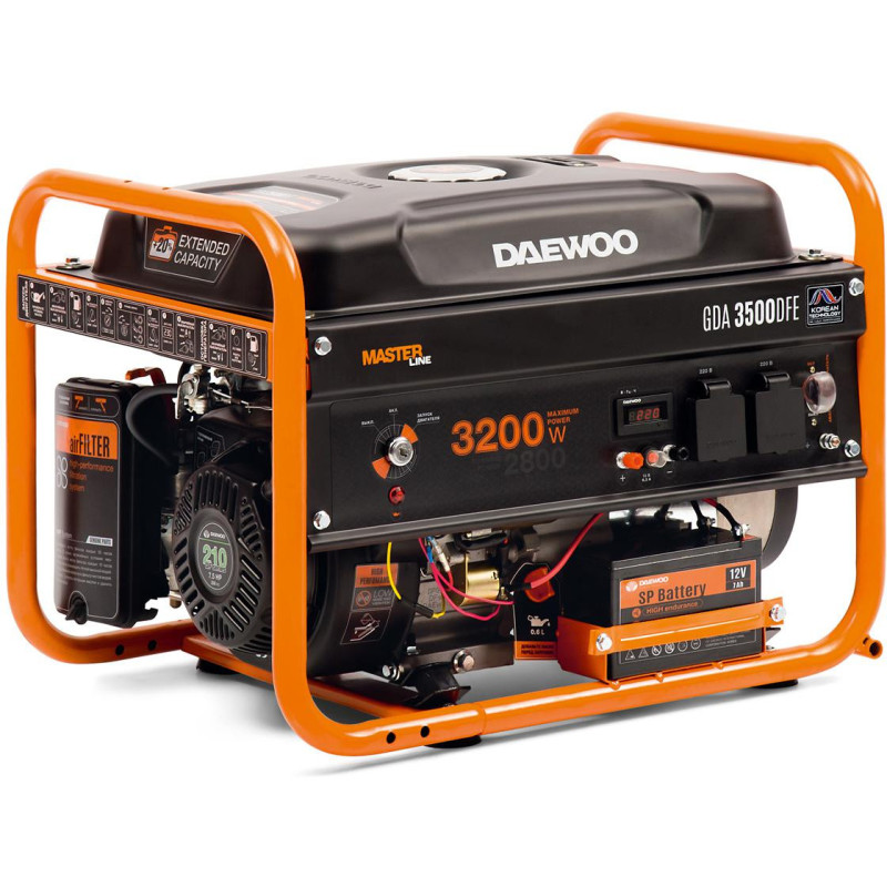 AGREGAT PRĄDOTWÓRCZY DUAL FUEL DAEWOO GDA 3500DFE 3.2kW