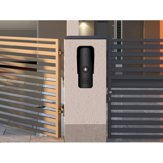 Domofon EURA ADP-09A3 czarny, głośnomówiący