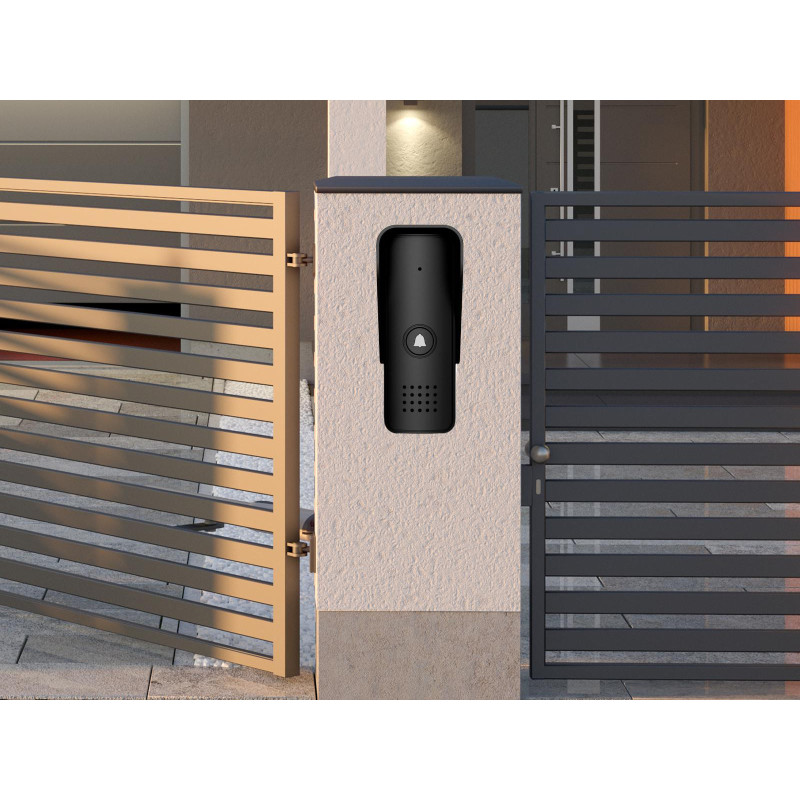 Domofon EURA ADP-09A3 czarny, głośnomówiący