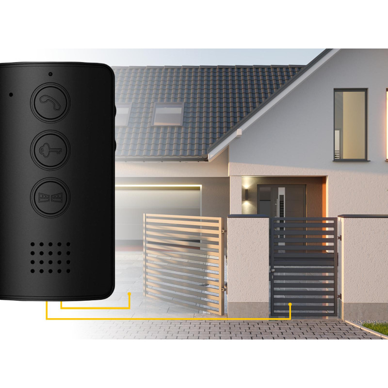 Domofon EURA ADP-09A3 czarny, głośnomówiący