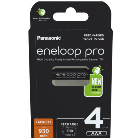Akumulatorki R03 / AAA Panasonic Eneloop PRO 930mAh Ni-MH BK-4HCDE/4BE (blister 4 szt.)