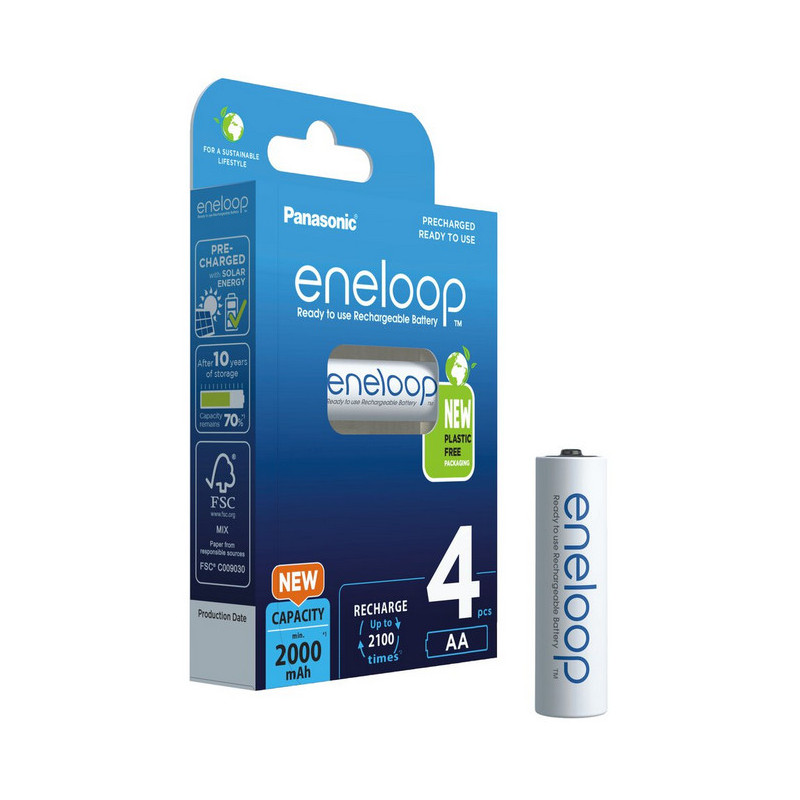 Akumulatorki AA / R6 Panasonic Eneloop 2000mAh BK-3MCDE/4BE (blister 4 szt.)