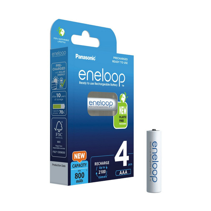 Akumulatorki R03 / AAA Panasonic Eneloop 800mAh BK-4MCDE/4BE (blister 4 szt.)