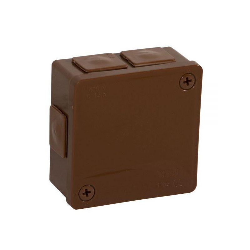 Puszka natynkowa pusta 6 wlotów VIPLAST VP-22 BRĄZOWA IP55 86x86x40mm 022-02