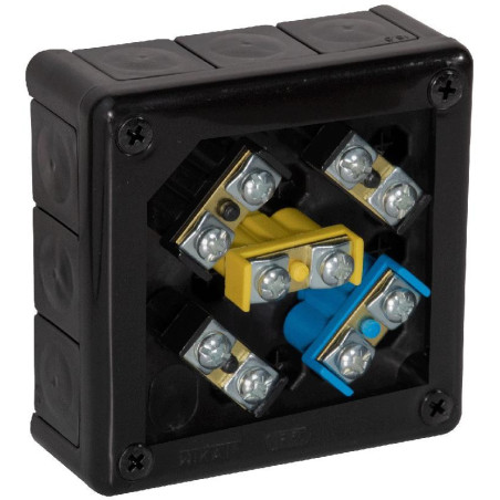 Puszka natynkowa z zaciskami 12 wlotów VIPLAST VP-51 CZARNA IP55 118x118x46mm 051-55