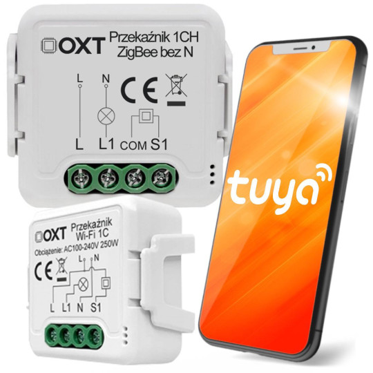 Moduł OXT mini przekaźnik 1 obw. bez N ZigBee TUYA T271