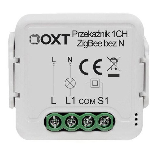 Moduł OXT mini przekaźnik 1 obw. bez N ZigBee TUYA T271