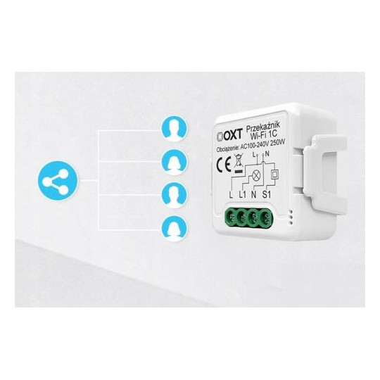 Moduł OXT mini przekaźnik 1 obw. bez N ZigBee TUYA T271