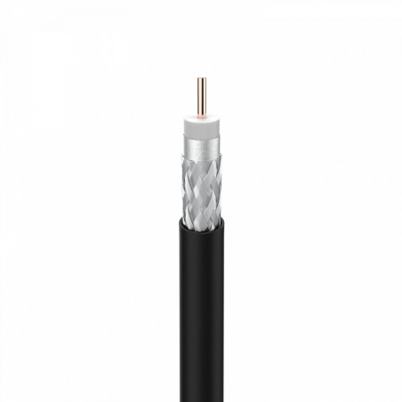 KABEL KONCENTRYCZNY Televes T-100 PE Fca KLASA A - 1m czarny