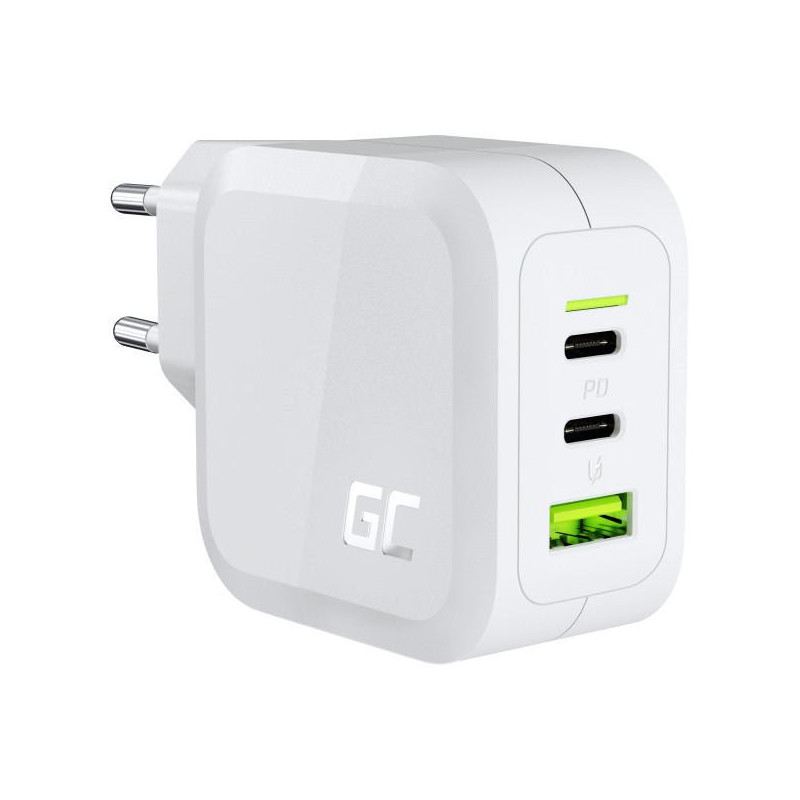 ŁADOWARKA SIECIOWA Green Cell POWERGAN 65W 2xUSB-C 1xUSB-A CHARGC08W