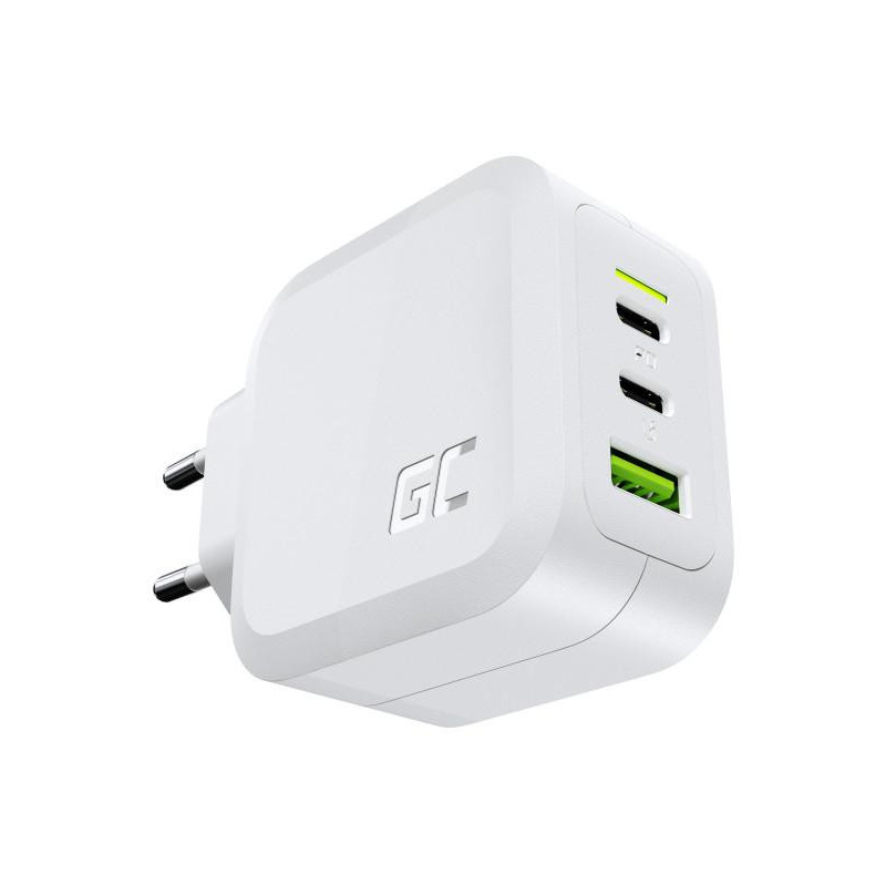ŁADOWARKA SIECIOWA Green Cell POWERGAN 65W 2xUSB-C 1xUSB-A CHARGC08W