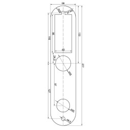 PODKŁADKA EURA ELW-05B9 ułatwiająca montaż szyldu zamka ELH-40B9