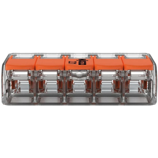 Szybkozłączka uniwersalna LINKA/DRUT 5x 0,2-4mm2 WAGO 221-415 (Paczka 25szt.)