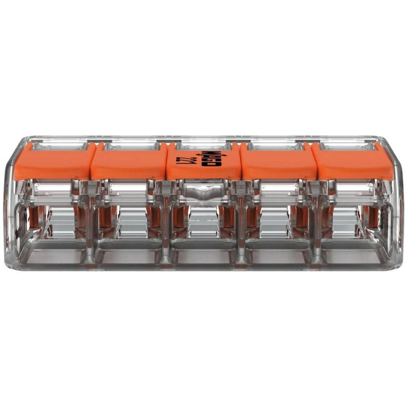 Szybkozłączka uniwersalna LINKA/DRUT 5x 0,2-4mm2 WAGO 221-415 (Paczka 25szt.)