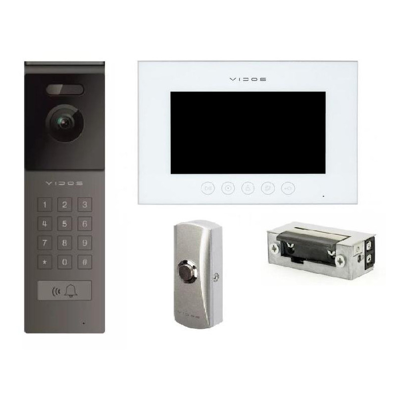 WIDEODOMOFON VIDOS X S12D/M11W-X +PRZYCISK+ ELEKTROZACZEP