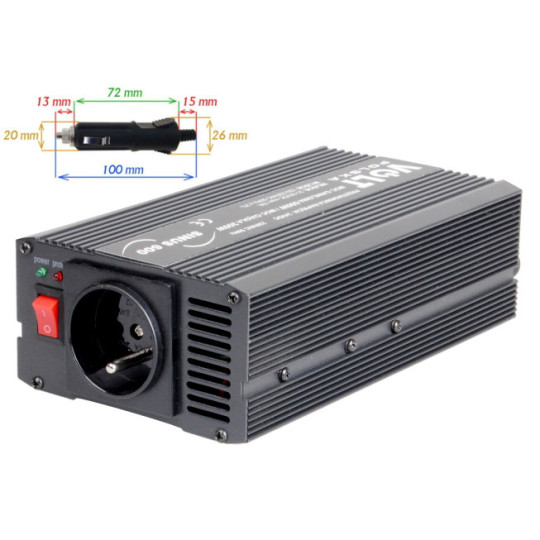 PRZETWORNICA VOLT POLSKA SINUS 600 24V / 230V 300/600W