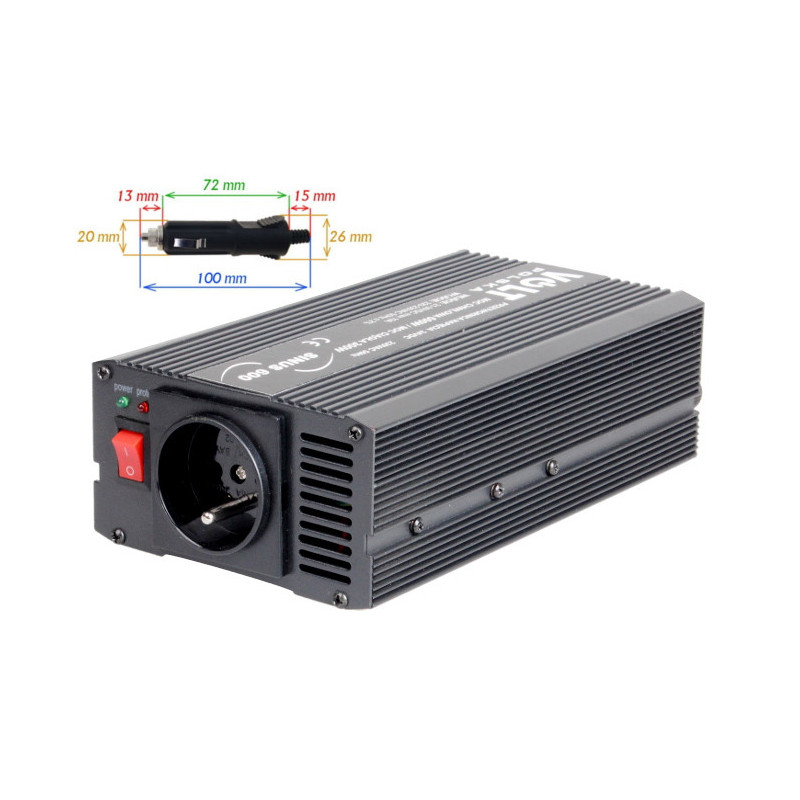 PRZETWORNICA VOLT POLSKA SINUS 600 24V / 230V 300/600W