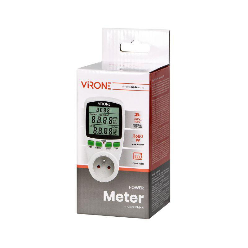 Watomierz jednotaryfowy, kalkulator energii VIRONE EM-4
