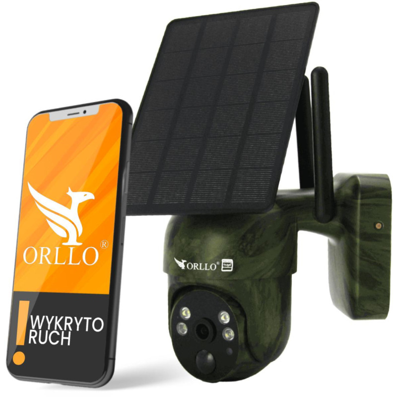 Kamera IP Orllo Bezprzewodowa 4G LTE Obrotowa z Panelem Solarnym ORLLO TZ1 MORO