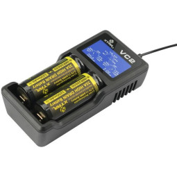 Ładowarka do akumulatorów cylindrycznych Li-ion / Ni-MH AA / AAA / 18650 Xtar VC2