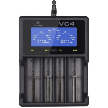 Ładowarka do akumulatorów cylindrycznych Li-ion / Ni-MH AA / AAA / 18650 Xtar VC4
