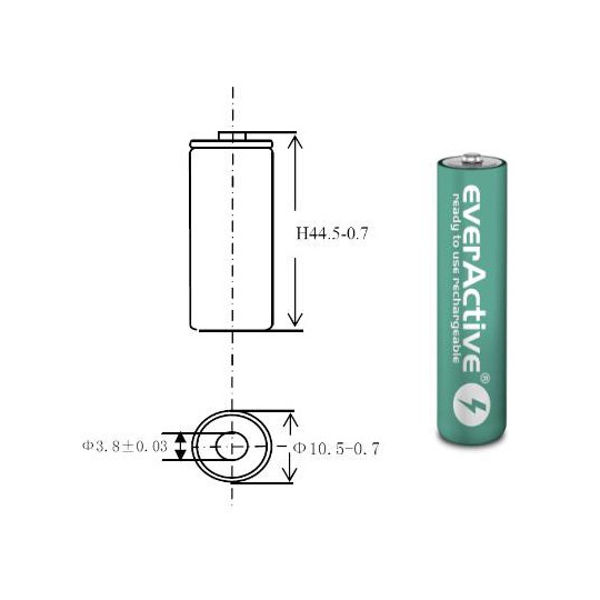Akumulatorki AAA / R03 Ni-MH everActive 550mAh Infinity Line 3000 cykli (blister 4 szt.)