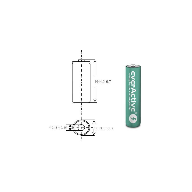 Akumulatorki AAA / R03 Ni-MH everActive 550mAh Infinity Line 3000 cykli (blister 4 szt.)