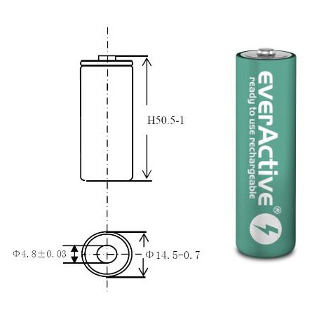 Akumulatorki AA / R06 Ni-MH everActive 1100mAh Infinity Line 3000 cykli (blister 4 szt.)