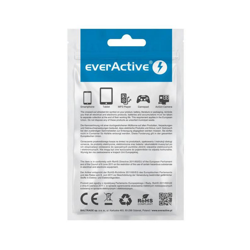 KABEL USB-C / USB-C everActive CBB-1PD5 100cm PD 100W 5A