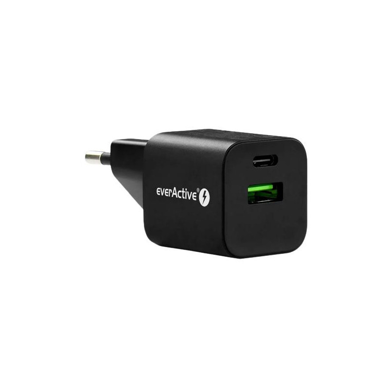 ŁADOWARKA SIECIOWA everActive GaN SC-390QB 30W 1xUSB-C 1xUSB-A PD PPS