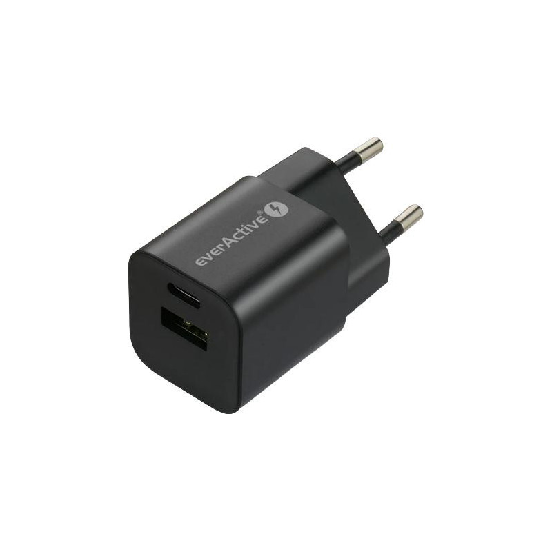 ŁADOWARKA SIECIOWA everActive GaN SC-390QB 30W 1xUSB-C 1xUSB-A PD PPS