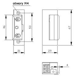 ZACZEP ELEKTRA R4 Z PAM. Z BLOK. SYMETR. 24V; 7544