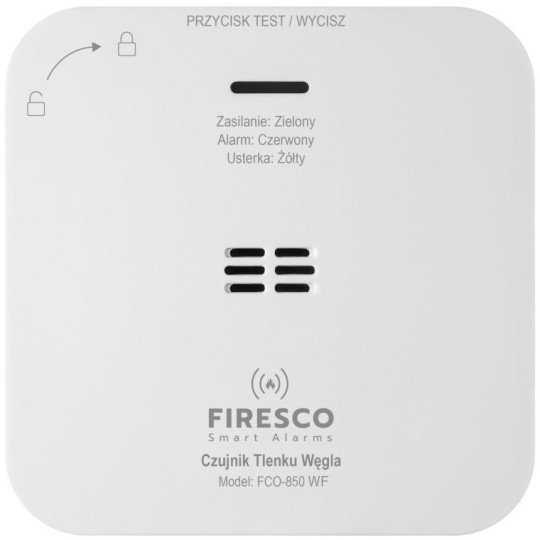Czujnik czadu Firesco FCO-850 WF z WiFi aplikacja Tuya