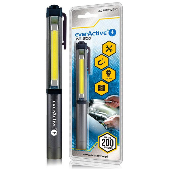 Latarka warsztatowa inspekcyjna COB LED everActive WL-200 3W 200 lumenów IP44