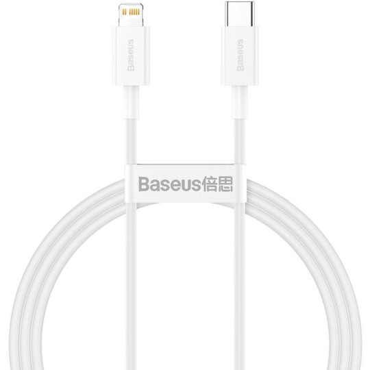 KABEL USB-C / Lightning iPhone Baseus Superior CATLYS-A02 1m 20W PD Quick Charging BIAŁY PREMIUM