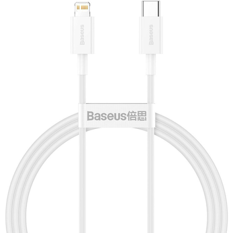 KABEL USB-C / Lightning iPhone Baseus Superior CATLYS-A02 1m 20W PD Quick Charging BIAŁY PREMIUM