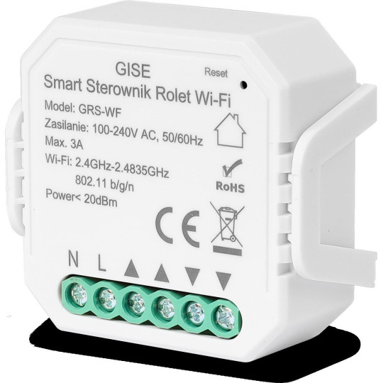 GISE Smart Sterownik roletowy WiFi GEN 2 | Tuya | GRS-WF