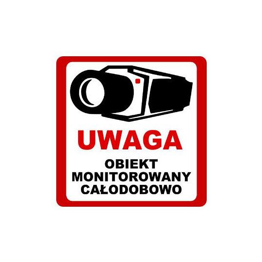 NAKLEJKA OBIEKT MONITOROWANY 10x10 8332