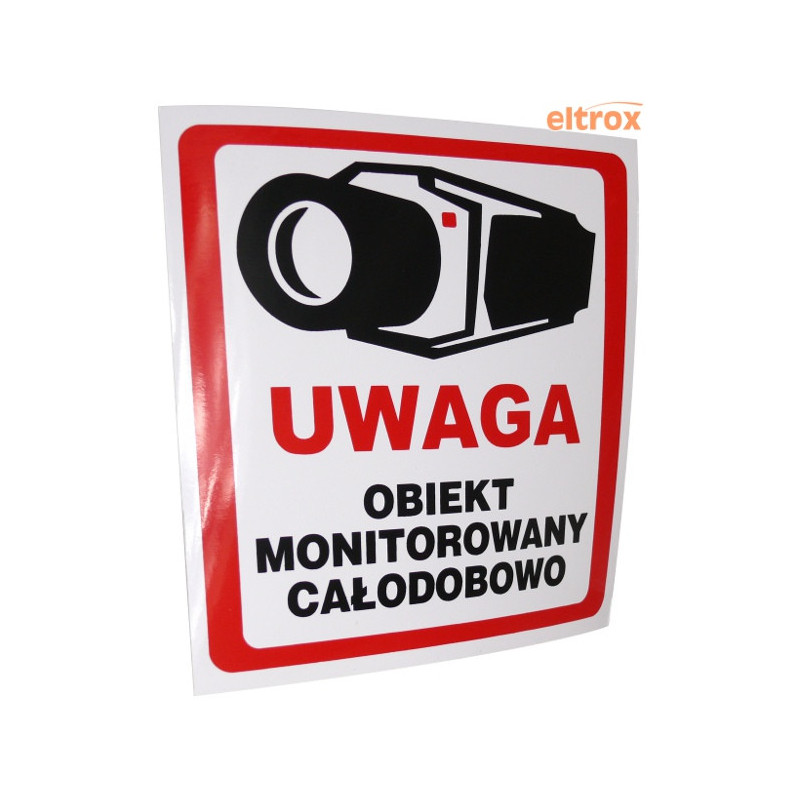 NAKLEJKA OBIEKT MONITOROWANY 10x10 8332