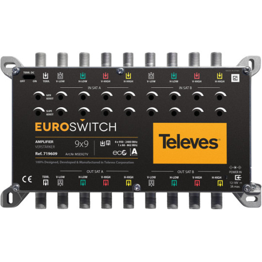 Wzmacniacz EuroSwitch 9 wejść 27/31dB (ref.719609)