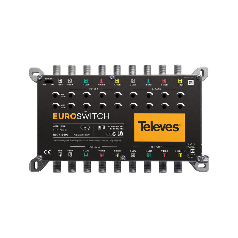 Wzmacniacz EuroSwitch 9 wejść 27/31dB (ref.719609)