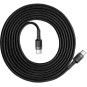 KABEL USB-C / USB-C Baseus Cafule CATKLF-HG1 200cm 60W 3A PD 2.0 QC 3.0 CZARNO-SZARY W OPLOCIE