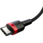 KABEL USB-C / USB-C Baseus Cafule CATKLF-AL91 200cm 100W 5A PD 2.0 QC 3.0 CZARNY W OPLOCIE