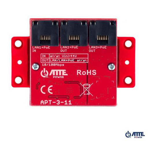 ATTE APT-3-11 Switch PoE 3 portowy 10/100Mbps, extender