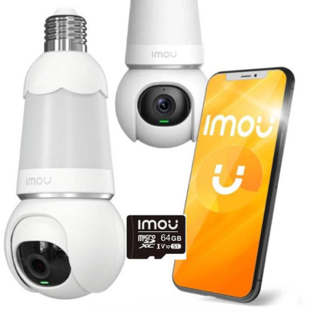 Kamera IP Imou kamera żarówka Bulb Cam 5MP IPC z kartą pamięci 64GB