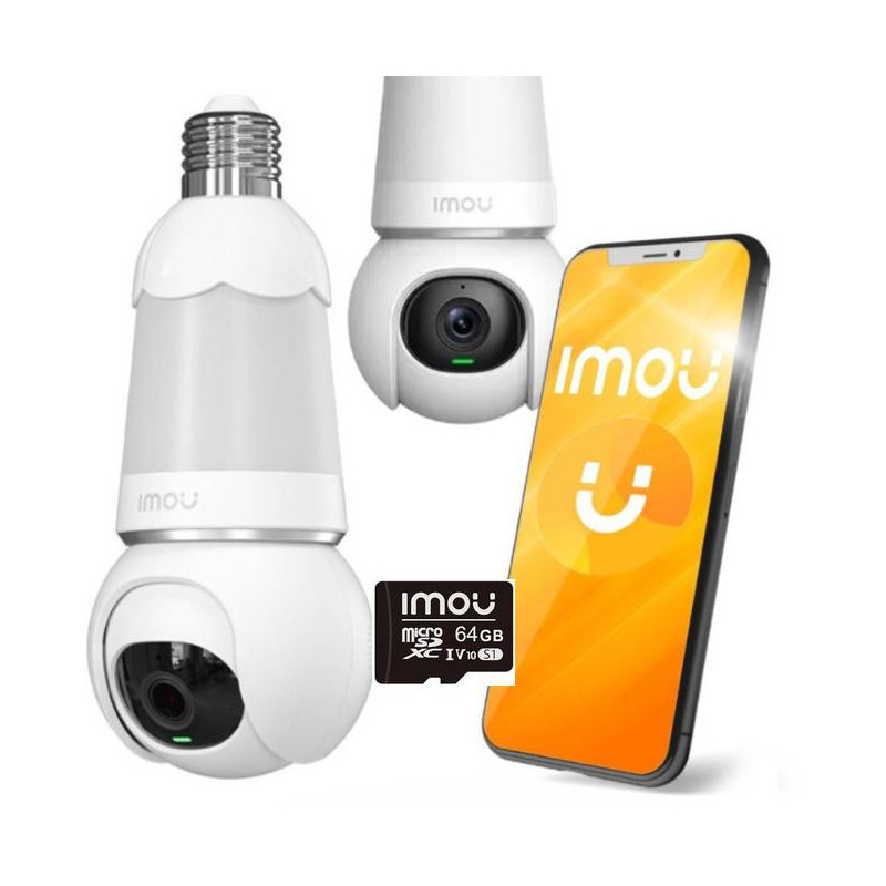 Kamera IP Imou kamera żarówka Bulb Cam 5MP IPC z kartą pamięci 64GB