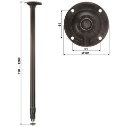 UCHWYT DO KAMER TELESKOPOWY SUFITOWY BR-60X120 Black