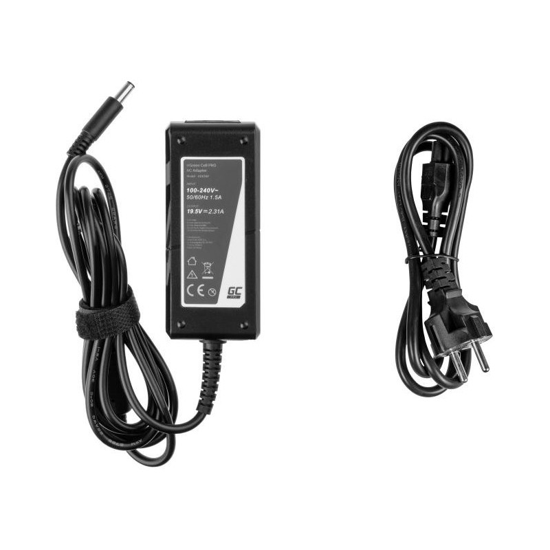 ZASILACZ ŁADOWARKA DO LAPTOPA DELL Green Cell PRO AD57AP 19,5V 2,31A 45W 4,5mm/3,0mm